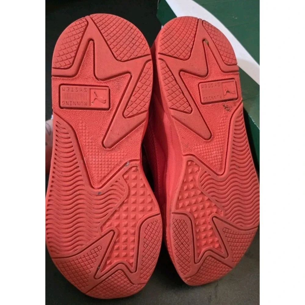 Puma RS-X AO High Risk Low Woman 9.5 Shoes‎ Triple All Red/Gum Bottom EUC W/BOX